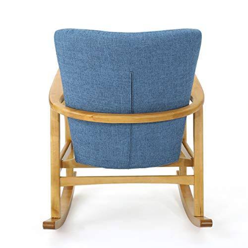 Muted Blue Fabric Rocking Chair D42527