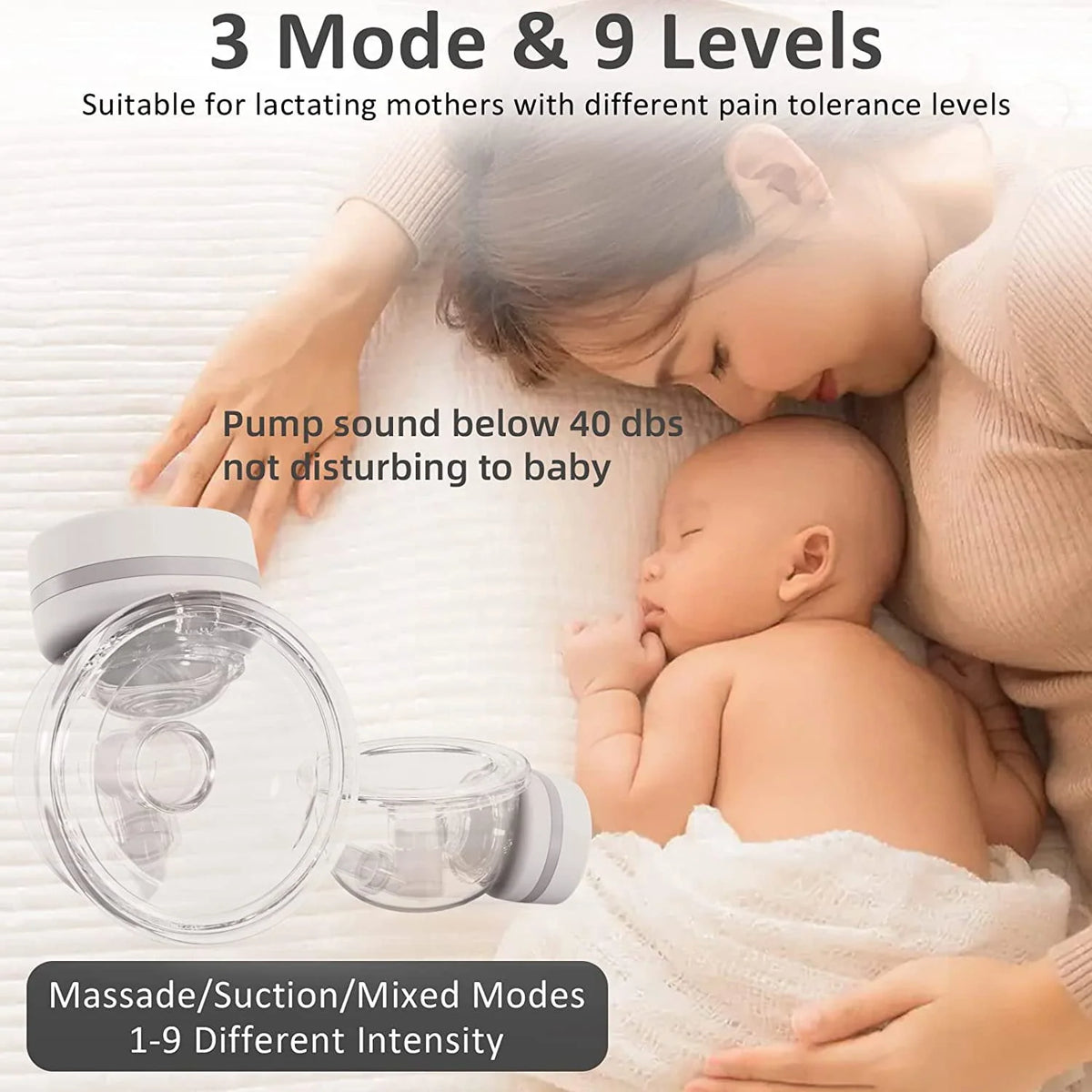 2 Portable Wearable Electric Breast Pumps E584