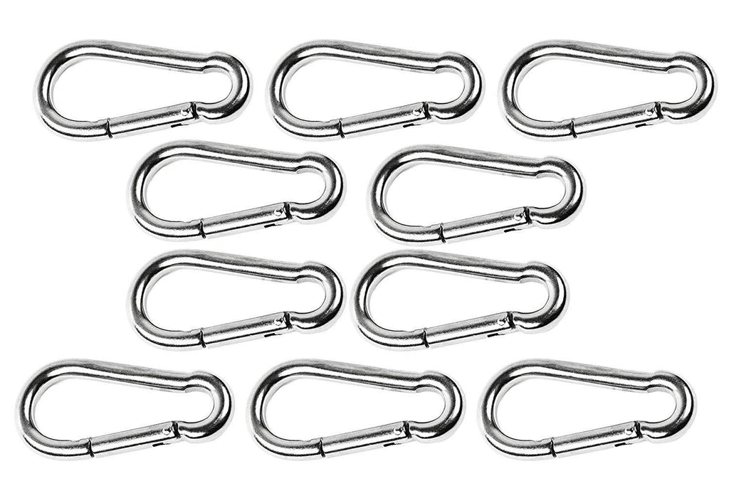 316 Stainless-Steel Carabiners Clip Snap Hook (10pcs) P9336