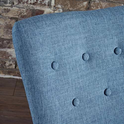 Muted Blue Fabric Rocking Chair D42527