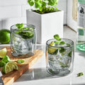 2pc Tumbler Glass Set in Smoke Grey T3613