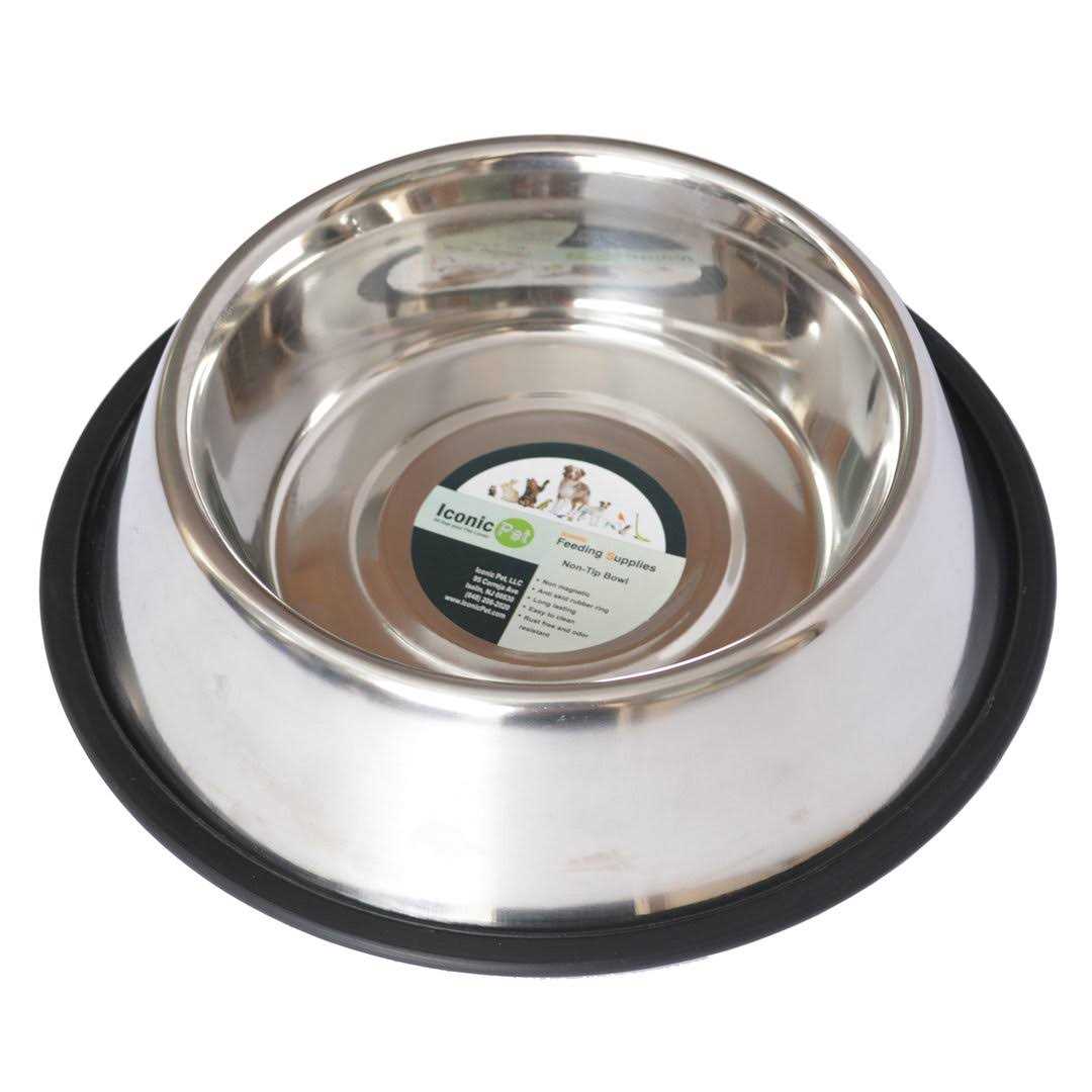 2 Pack Stainless Steel Non-Skid Pet Bowl A97752