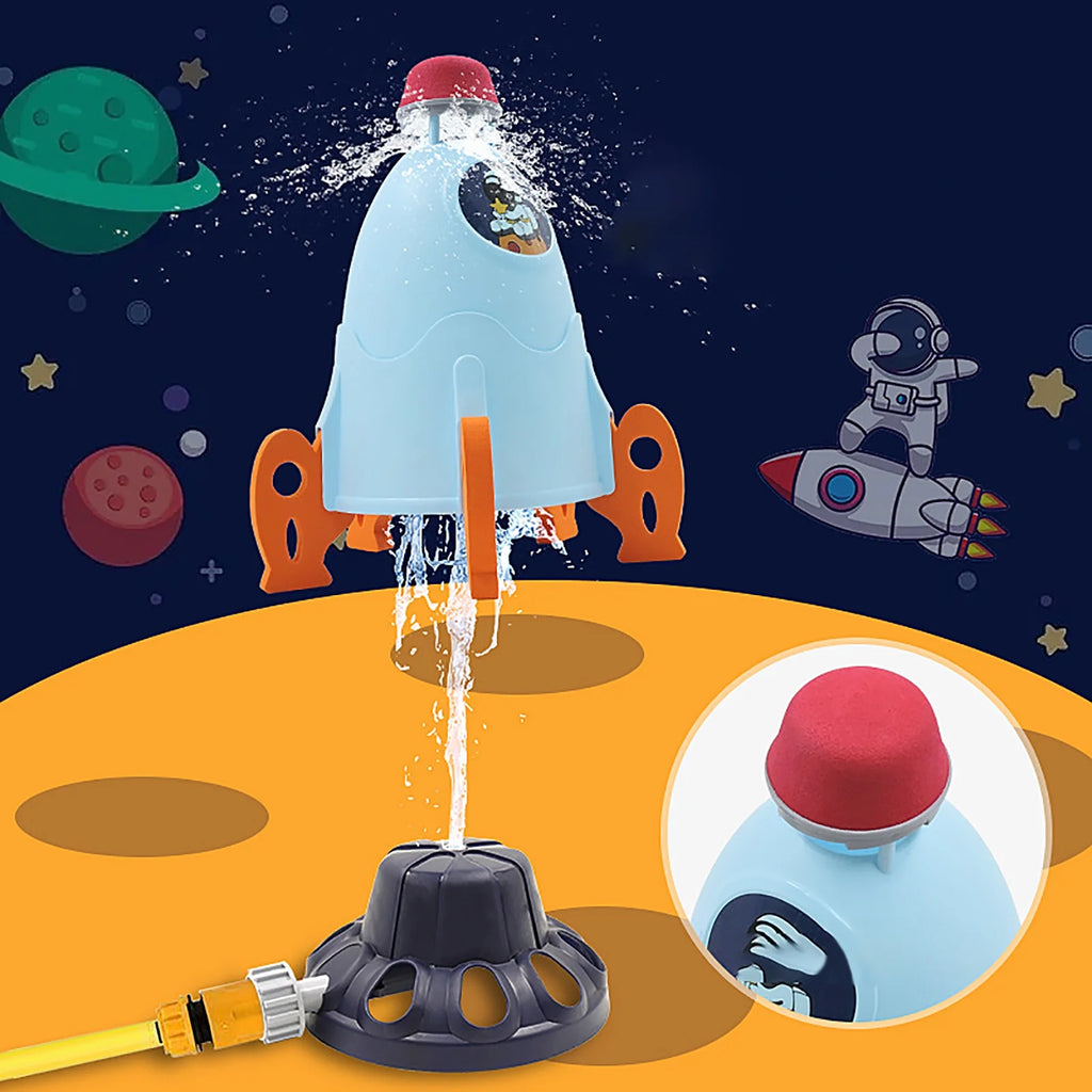 Musical Piano Carpet Space Rocket Sprinkler Water Spray Toy K22502