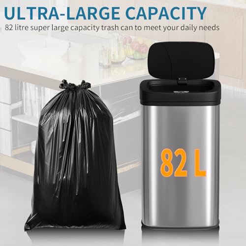 22 Gallons Stainless Steel Automatic Sensor Kitchen Trash Can R59572