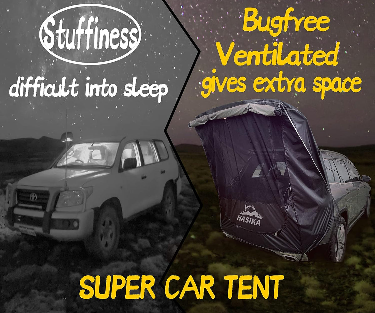 Black Waterproof 3000MM Tailgate Shade Awning Tent C983365