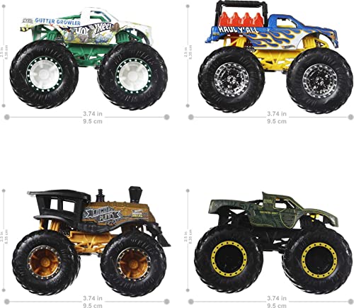 Set of 4 1:64 Scale Toy Trucks L191333
