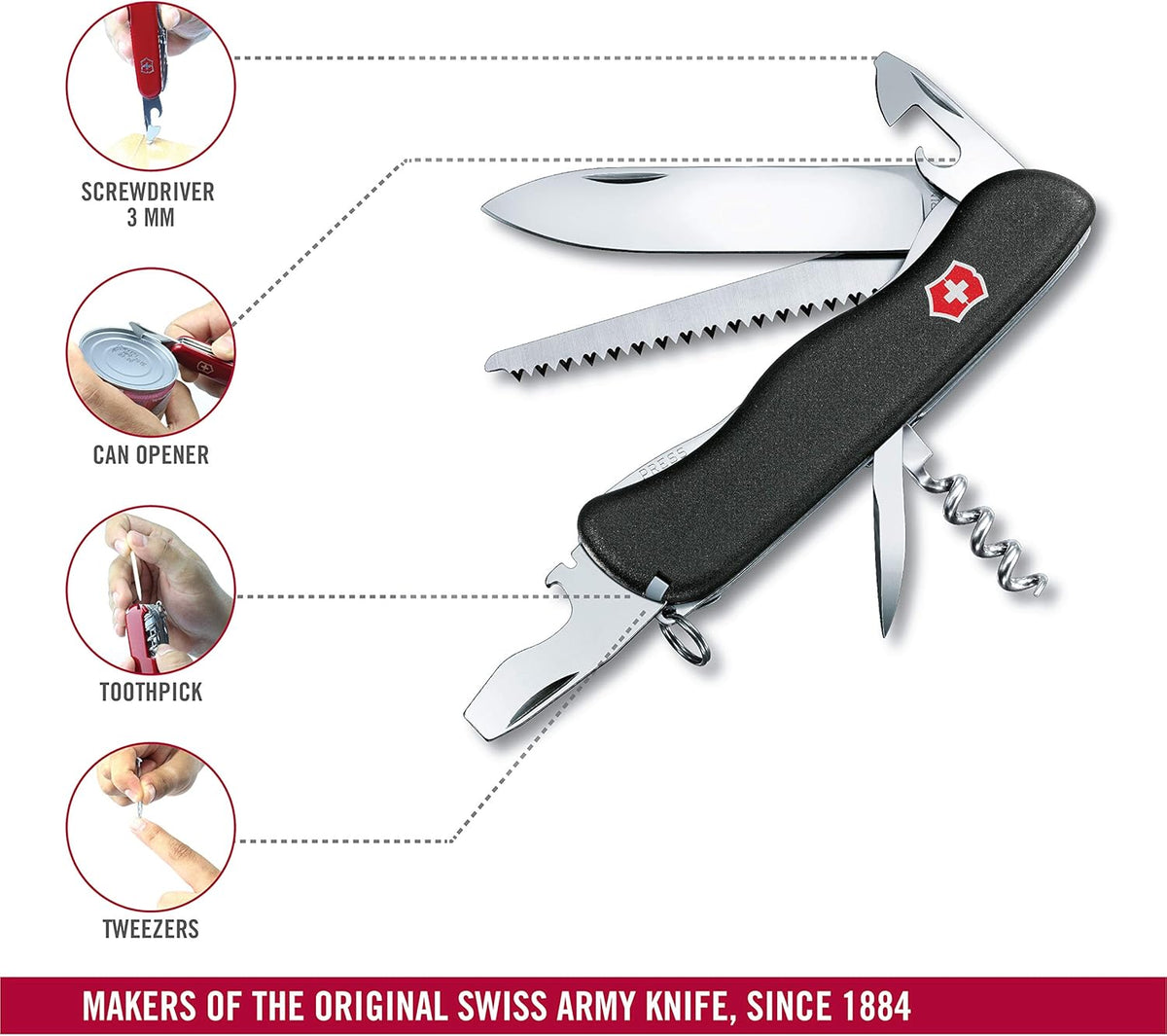 Black Swiss Army Knife W952346