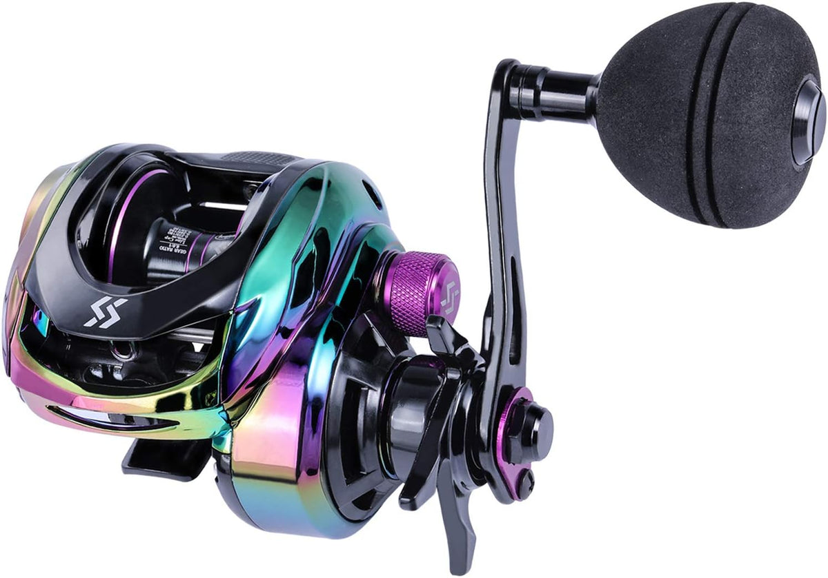 Colorful Baitcasting Reel with 9+1 Ball Bearings, Gear Ratio 8.0:1 Y984