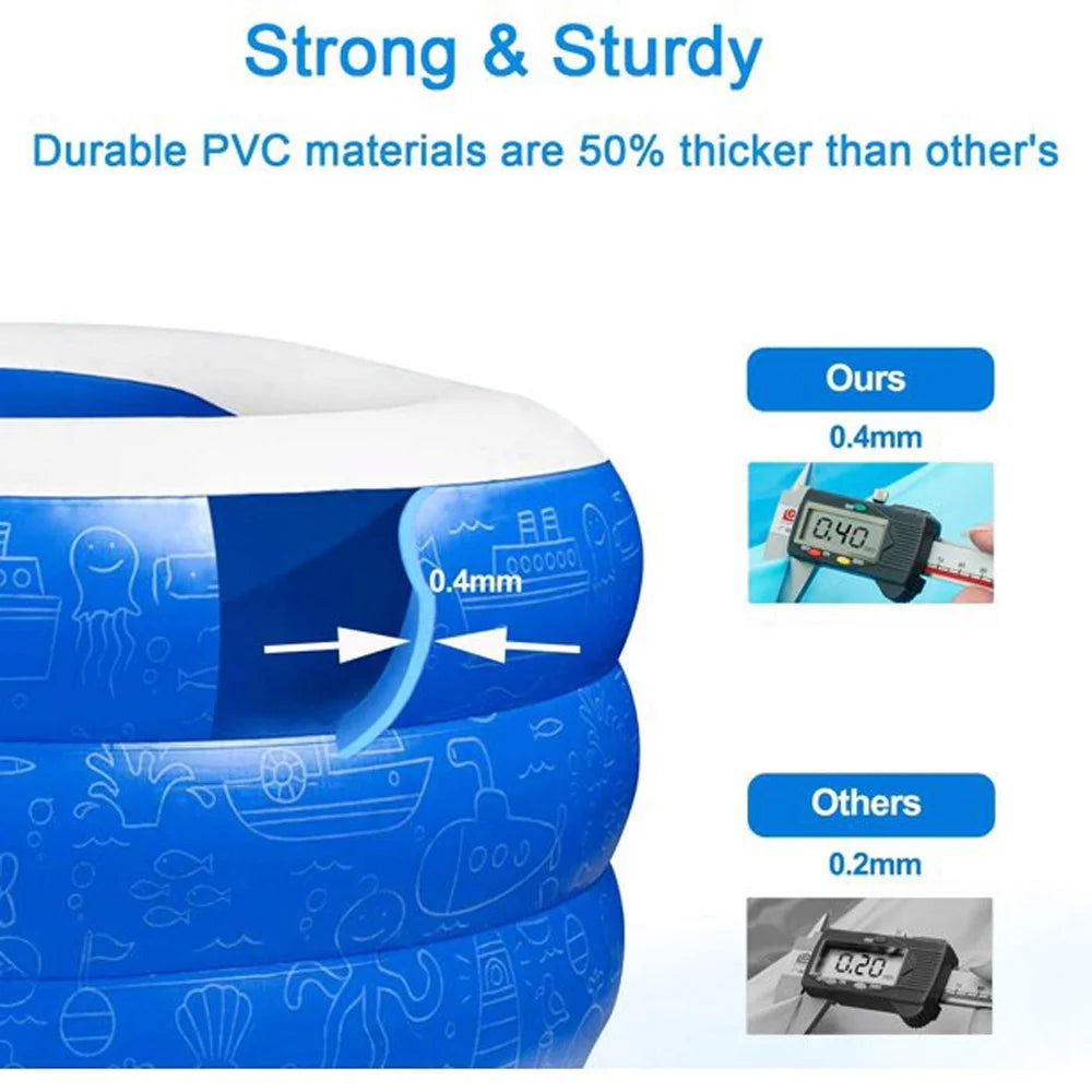 92 x 56 x 20 Rectangular Inflatable Swimming Pools T4866
