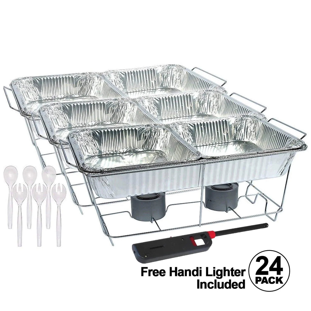 Disposable Aluminum Chafing Dish Buffet Set 24PC X874901