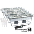 Disposable Aluminum Chafing Dish Buffet Set 24PC X874901