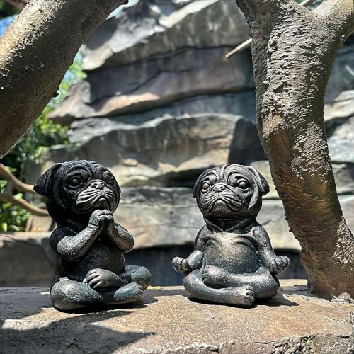 Large Meditation Sitting Dog Statue D206
