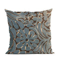 Blue Flower Velvet Paisley Throw Pillow 12 x 20 in. G154