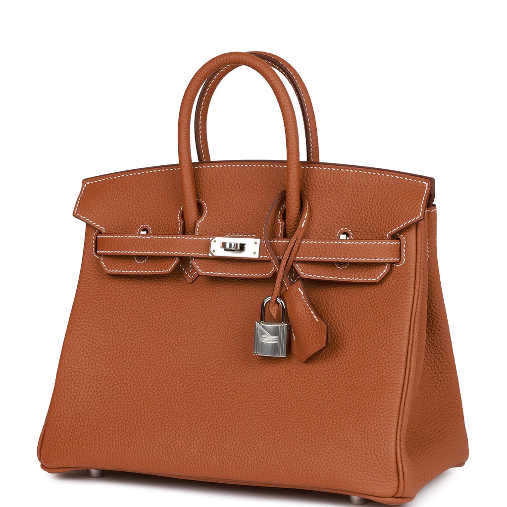 Gold Togo Palladium Hardware Handbag O217