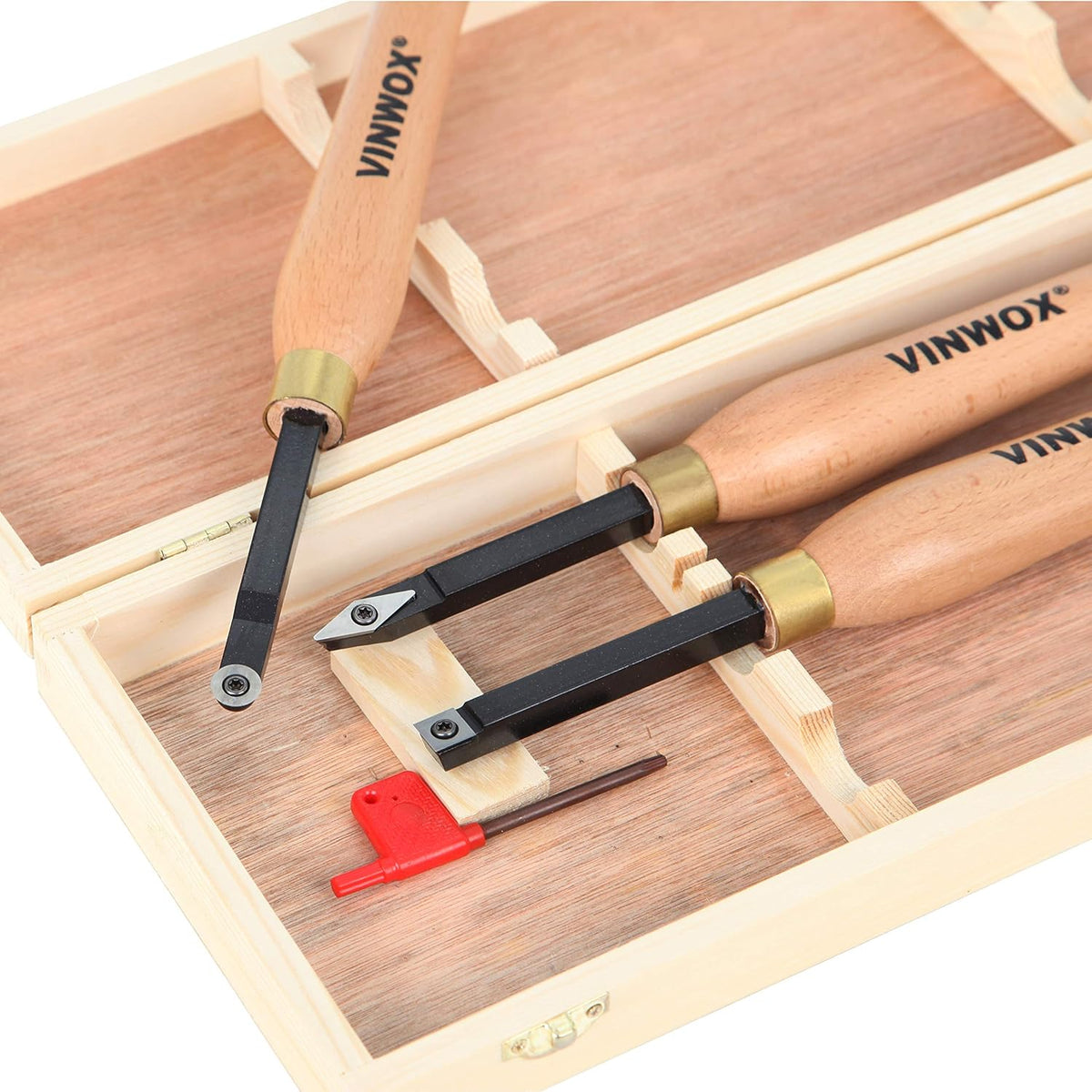 3 PCS Carbide Wood Lathe Turning Tool Set V740