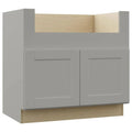 Dove Gray Farmhouse Apron-Front Sink Base Kitchen Cabinet E215471