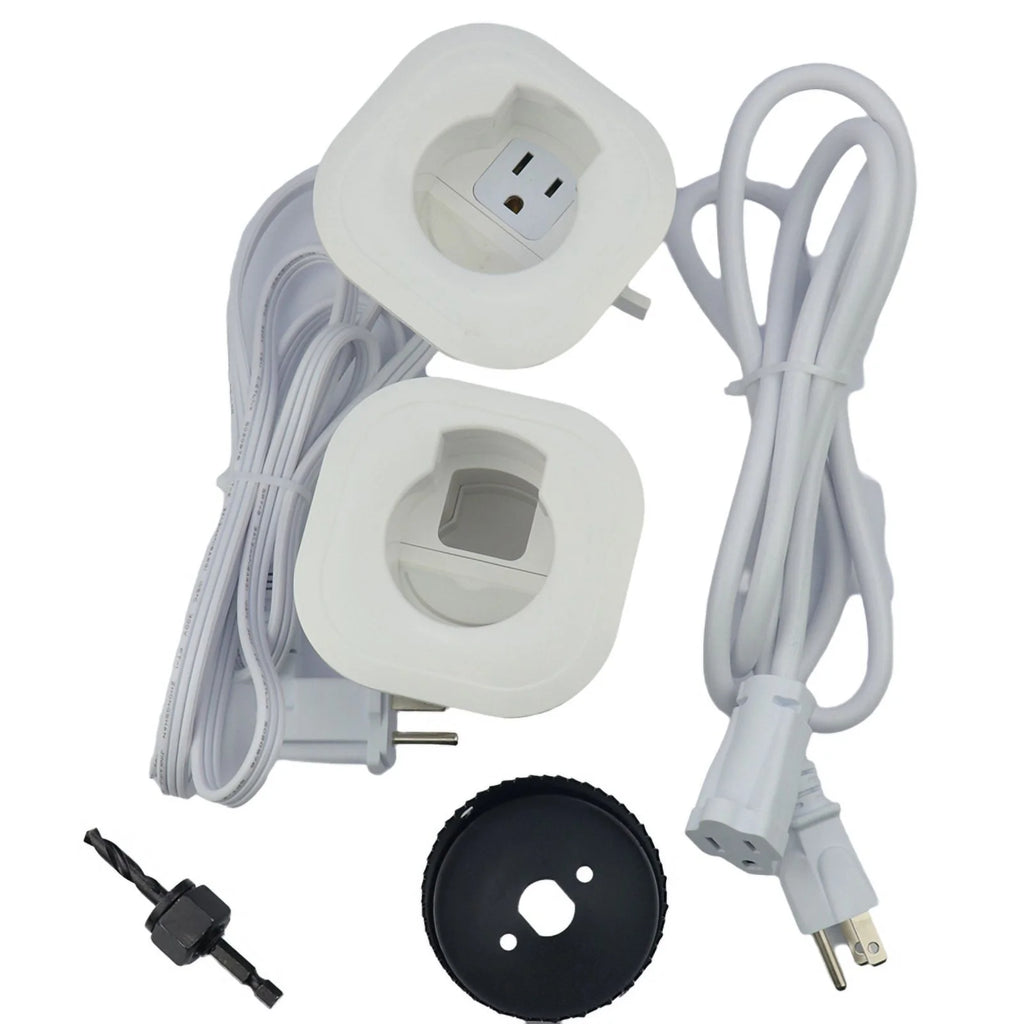 White Plastic In-Wall Cable Management Kit P89766
