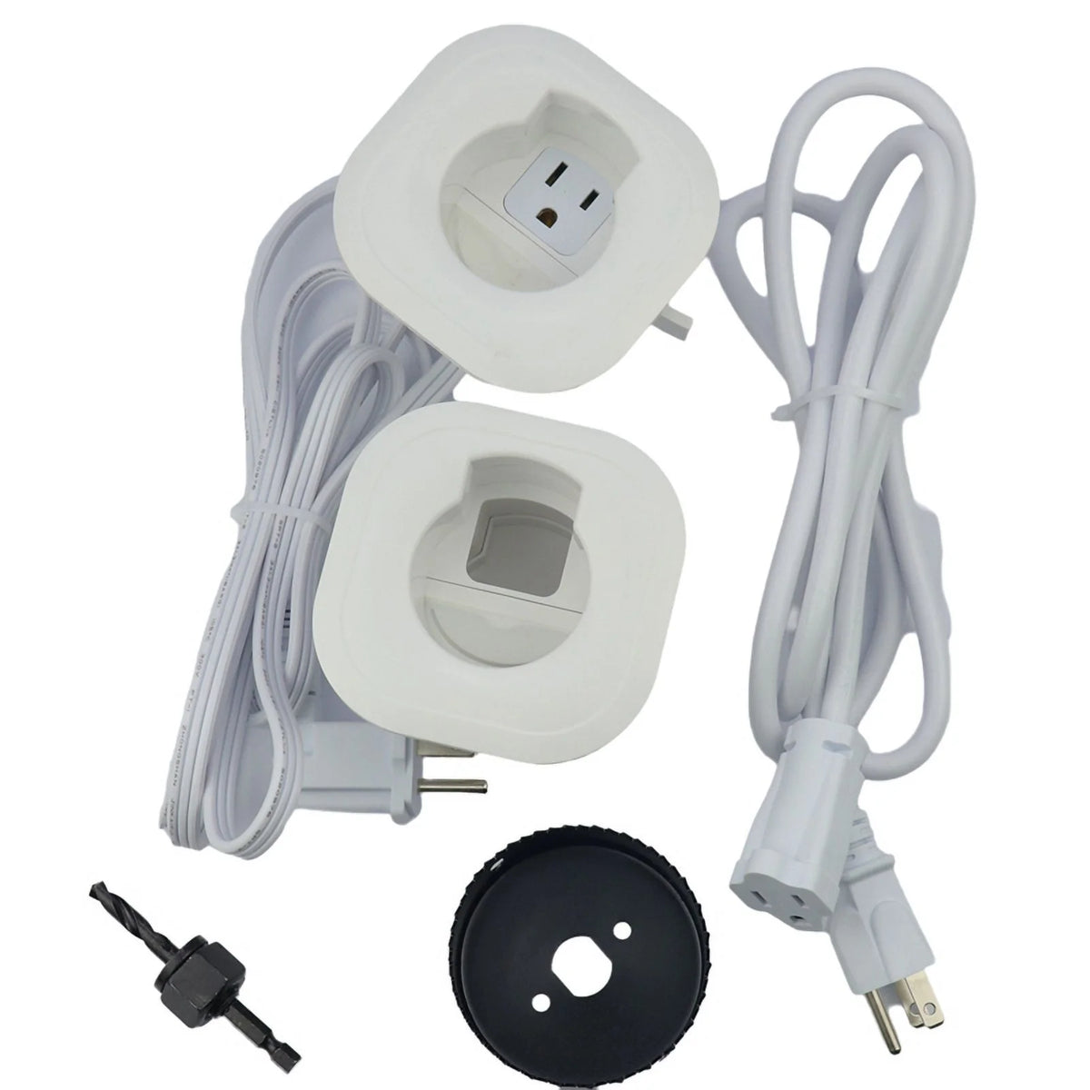 White Plastic In-Wall Cable Management Kit P89766
