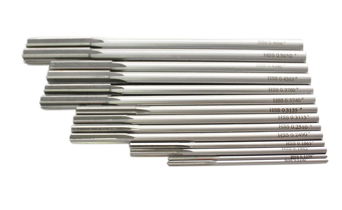 14 Pc H.S.S. Chucking Reamer Set in Fitted Case P588742