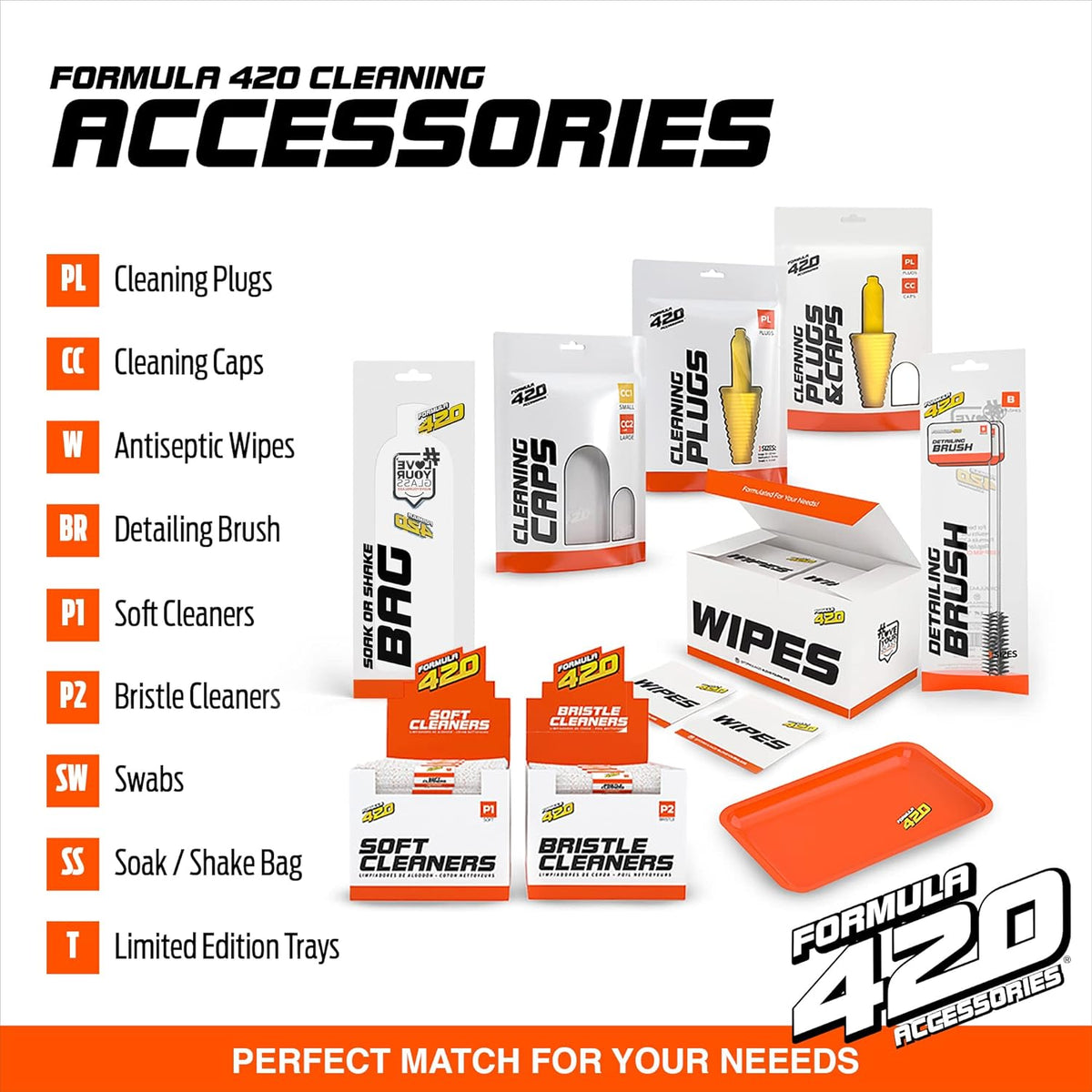 Formula 420 Bundle Pack : 1 Original Cleaner 12 oz, 1 Daily Use 16oz Concentrate makes 32oz & 1 Soak-N-Rinse 16 oz (3 bottles) Z125