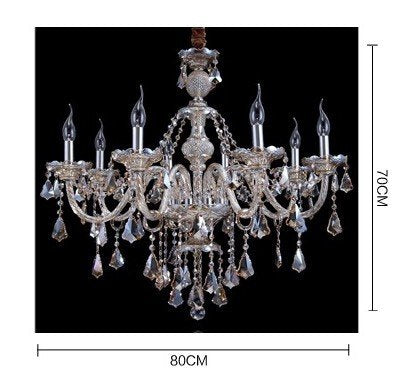 Cognac 8 Lights K9 Crystal Chandelier Ceiling Pendant Lamp 31x28 Inch H91159