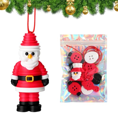 DIY Christmas Button Ornament Making Set, 4PCS F3075