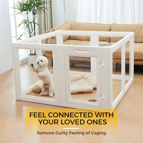 Clear Acrylic Plastic Dog Playpen, 30.3" Height, 10 PCS D955