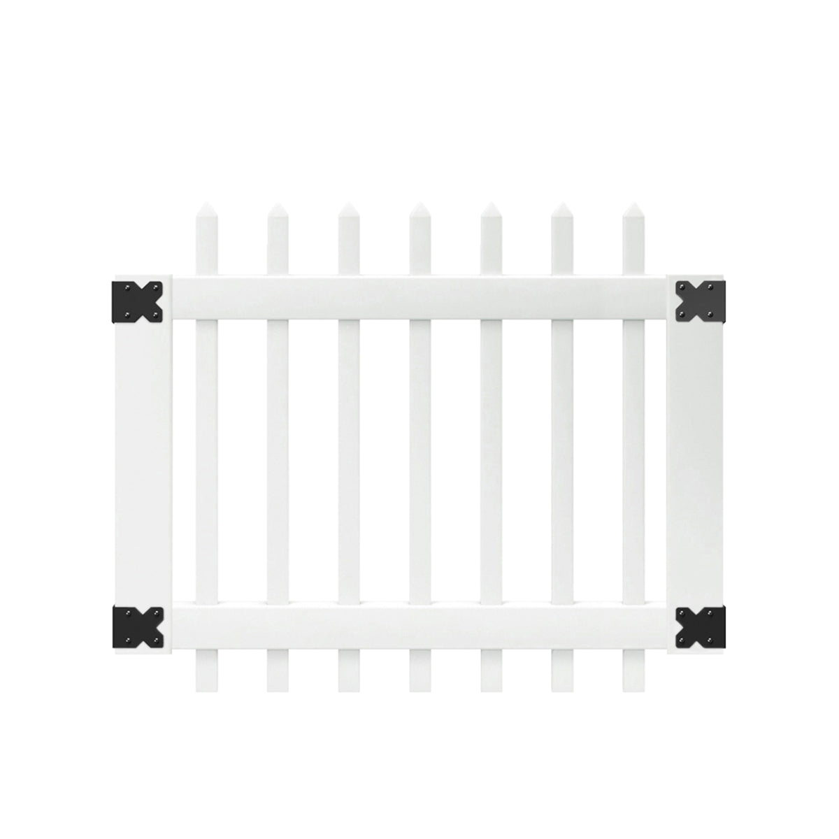 White Vinyl Picket Fence Gate O296