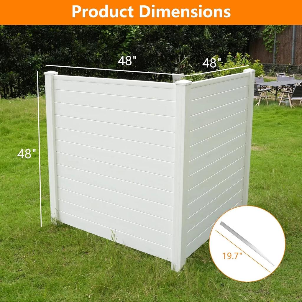Vinyl Privacy Screen 48" W X 48" H 2 Panels N5294
