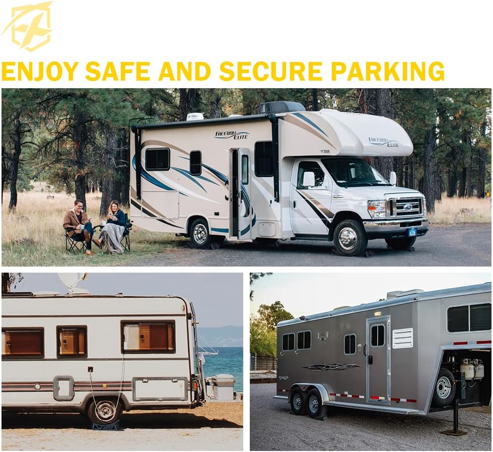 RV Leveling System Kit 2PCS with Anti-Slip Mats T1162