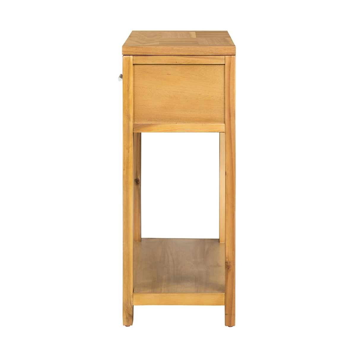 Walnut Brown Finish Acacia Wood Console Table with 2 Drawers W10918