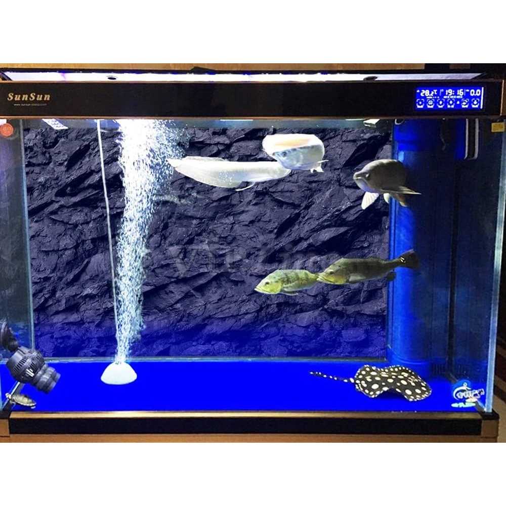 Black Stone Texture Aquarium Background Poster G55505