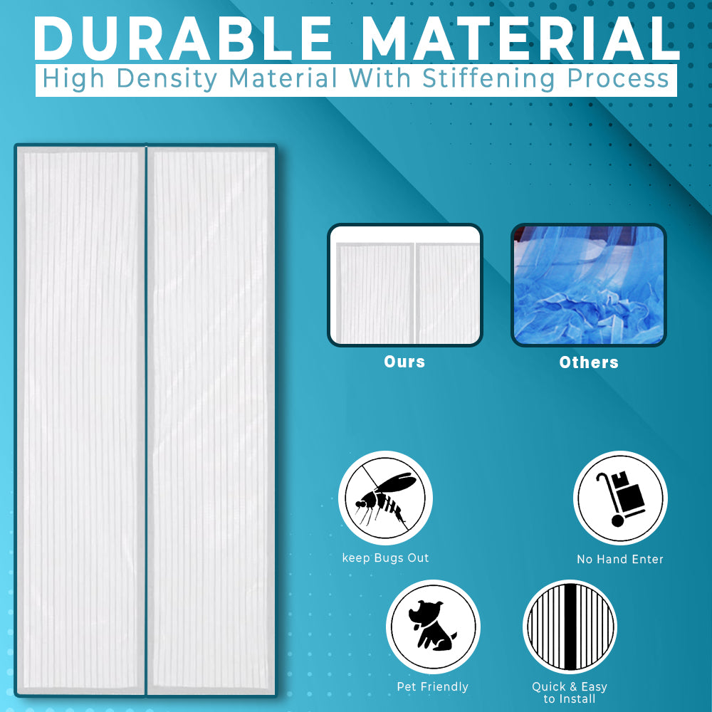 4pk White Auto Mesh Screen Net with Magnet D692