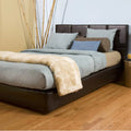 King-size Brown Faux Leather Headboard Kit M788