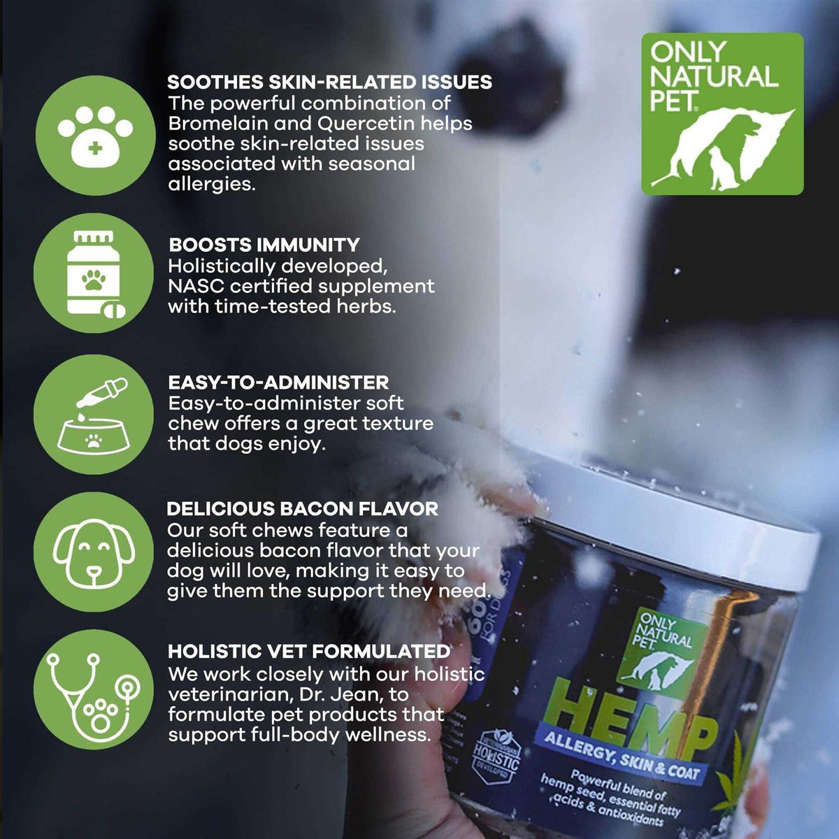 Allergy Skin & Coat Hemp Soft Chews D77264