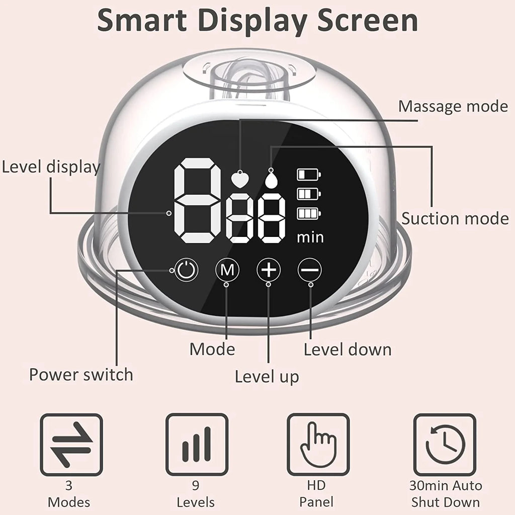 2 Portable Wearable Electric Breast Pumps E584