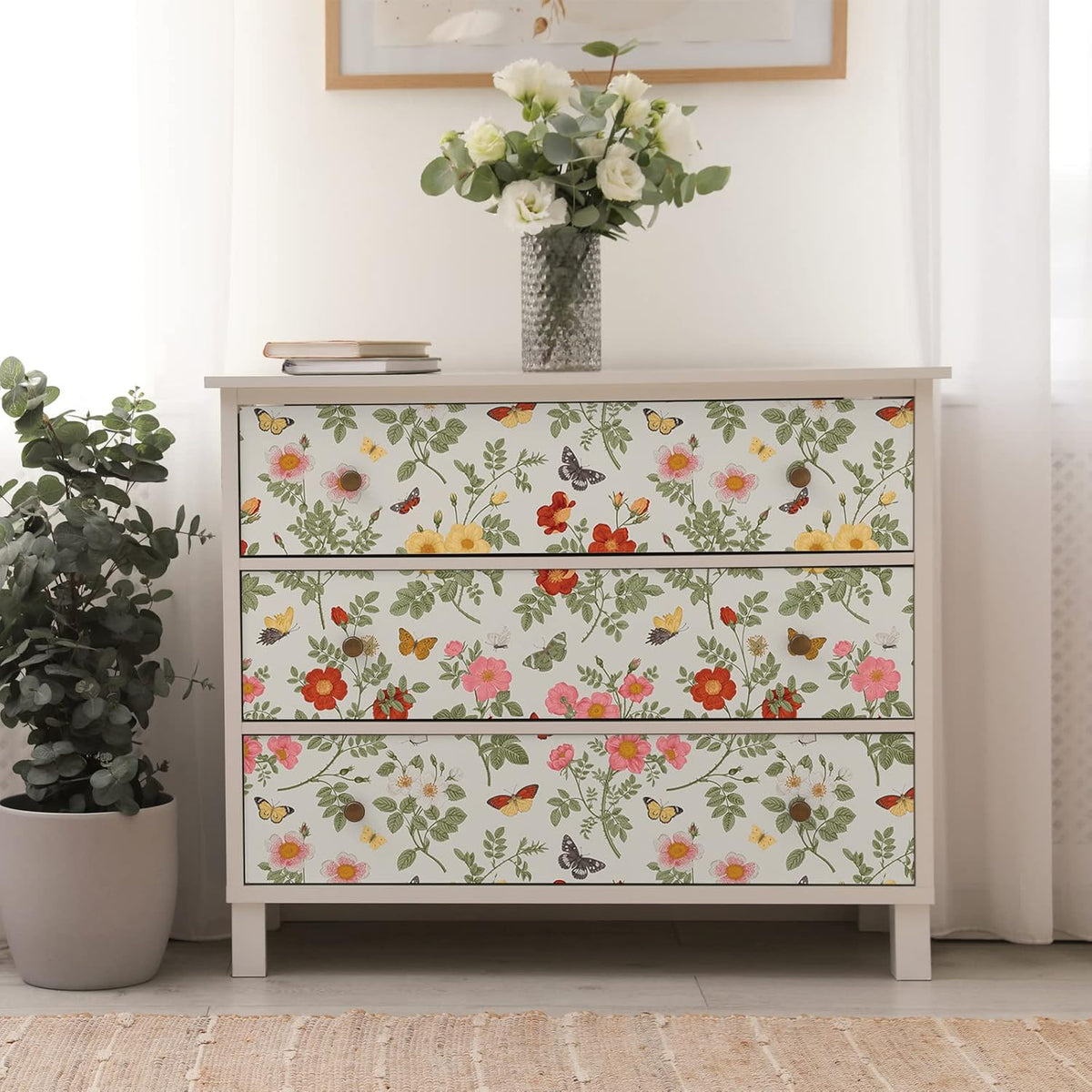 17.7''x118'' Multicolor Floral Peel and Stick Wallpaper N593