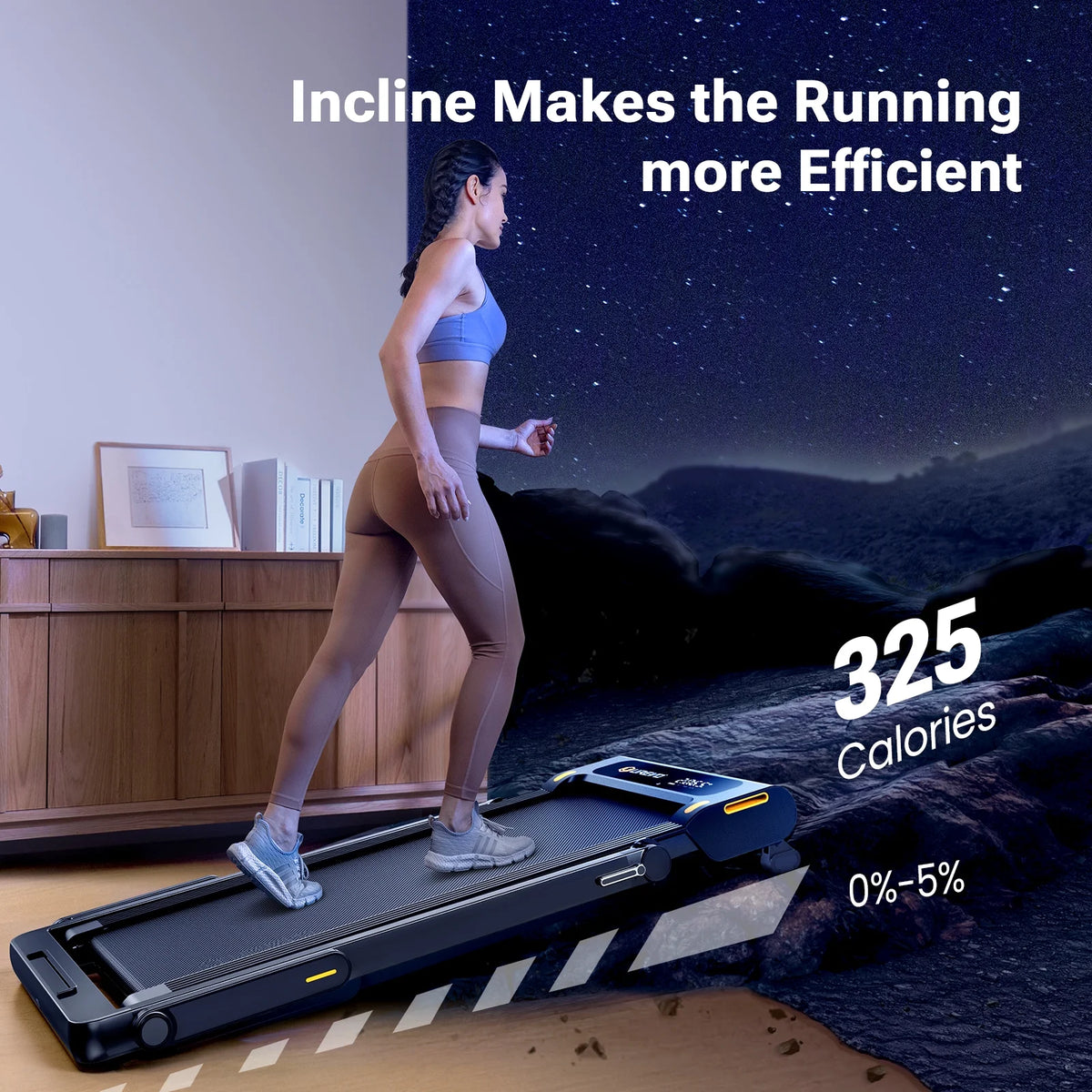 Folding Treadmill with 5% Incline 265lbs Weight Capacity Z548