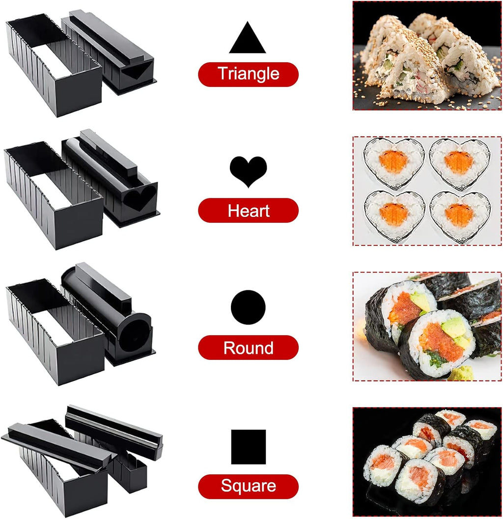 Sushi Making Kit with Bamboo Mats and Sushi Rice Roll Mold Shapes X92128