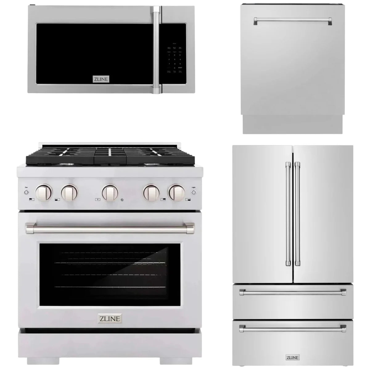 30 in. Gas Range, Over The Range Microwave, 3 Rack Dishwasher, Refrigerator Y24790