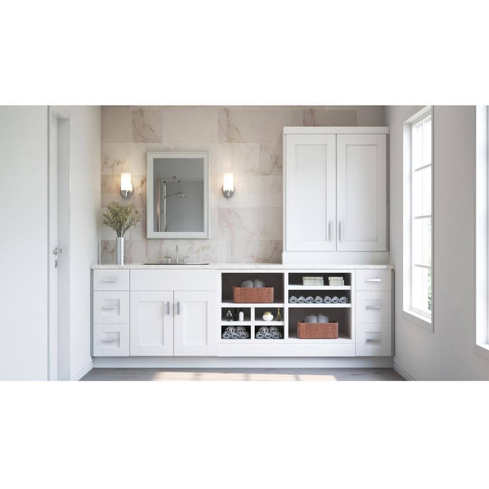 30x30x12 in. Shaker Wall Kitchen Cabinet in Satin White N3335