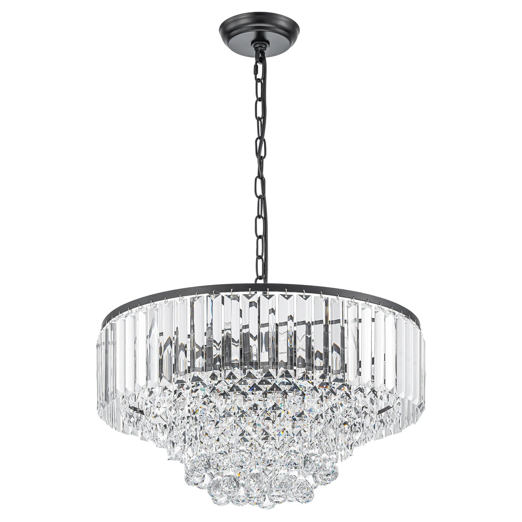 5-Light Tiered Drum Crystal Chandelier W17978