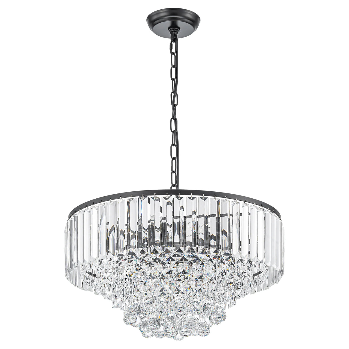 5-Light Tiered Drum Crystal Chandelier W17978