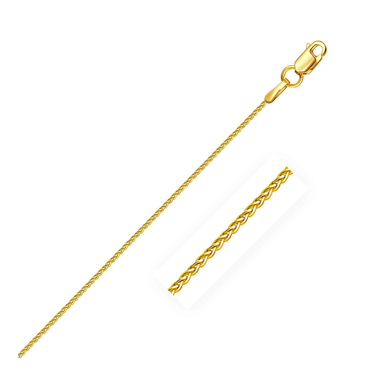 14k Yellow Gold Wheat Chain 1.0mm D7973