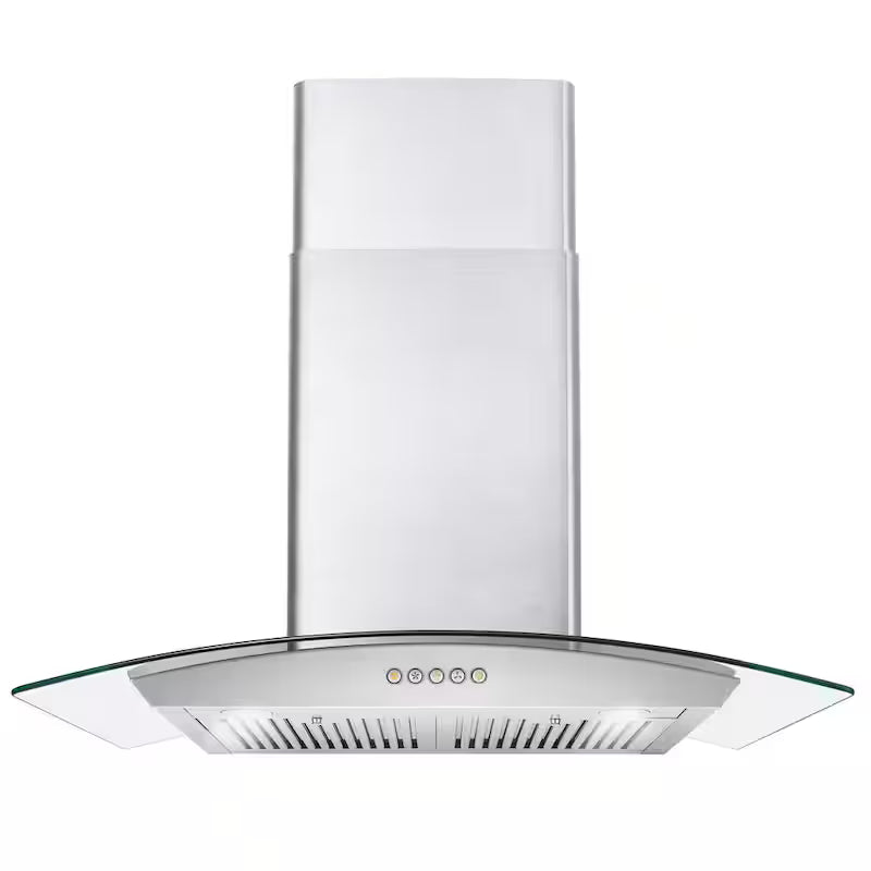 30 in. Stainless Steel Wall Mount Range Hood with LED Lighting O512