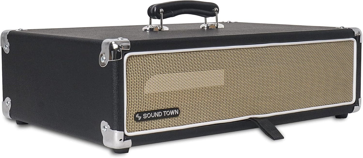 Vintage 2U Amp Rack Case with Rubber Feet, Black H96374