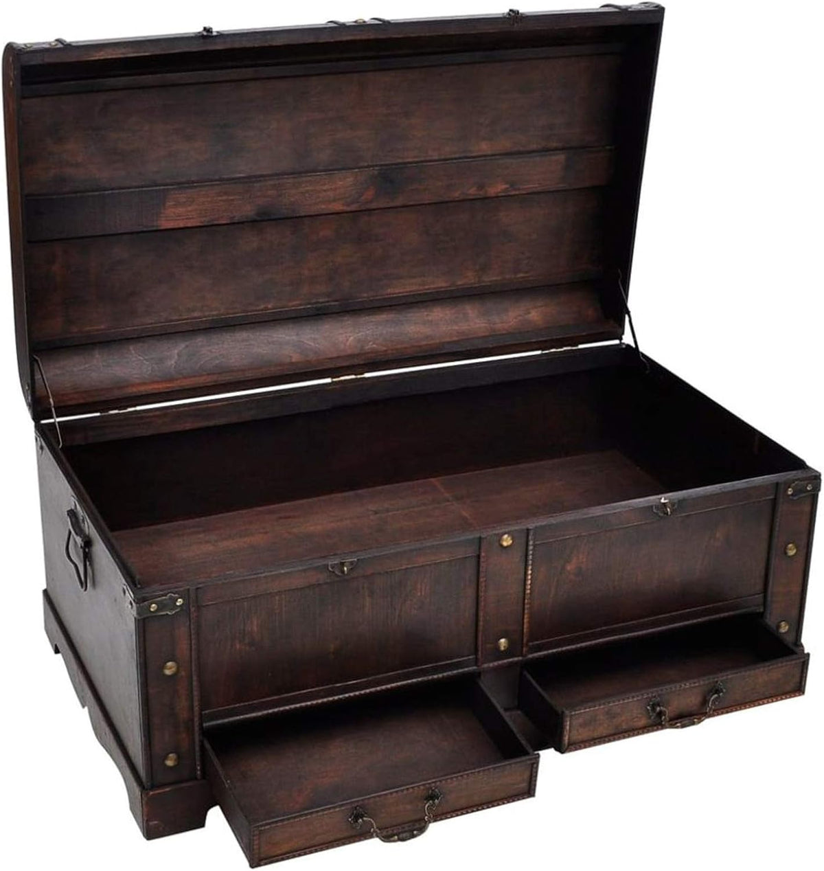 Vintage Style Wooden Storage Box Trunk Cabinet K3036
