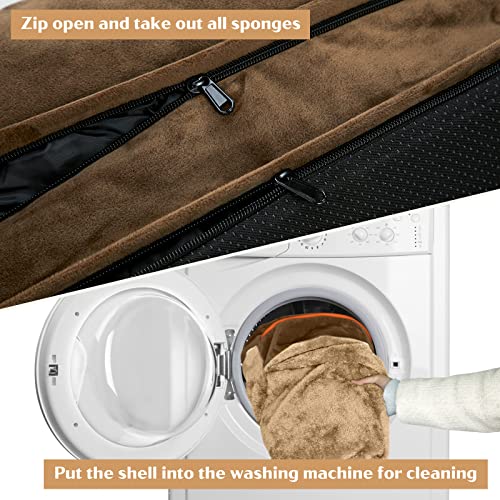 Jumbo Waterproof Orthopedic Memory Foam Dog Bed with Bolster and Removable Cover L343969