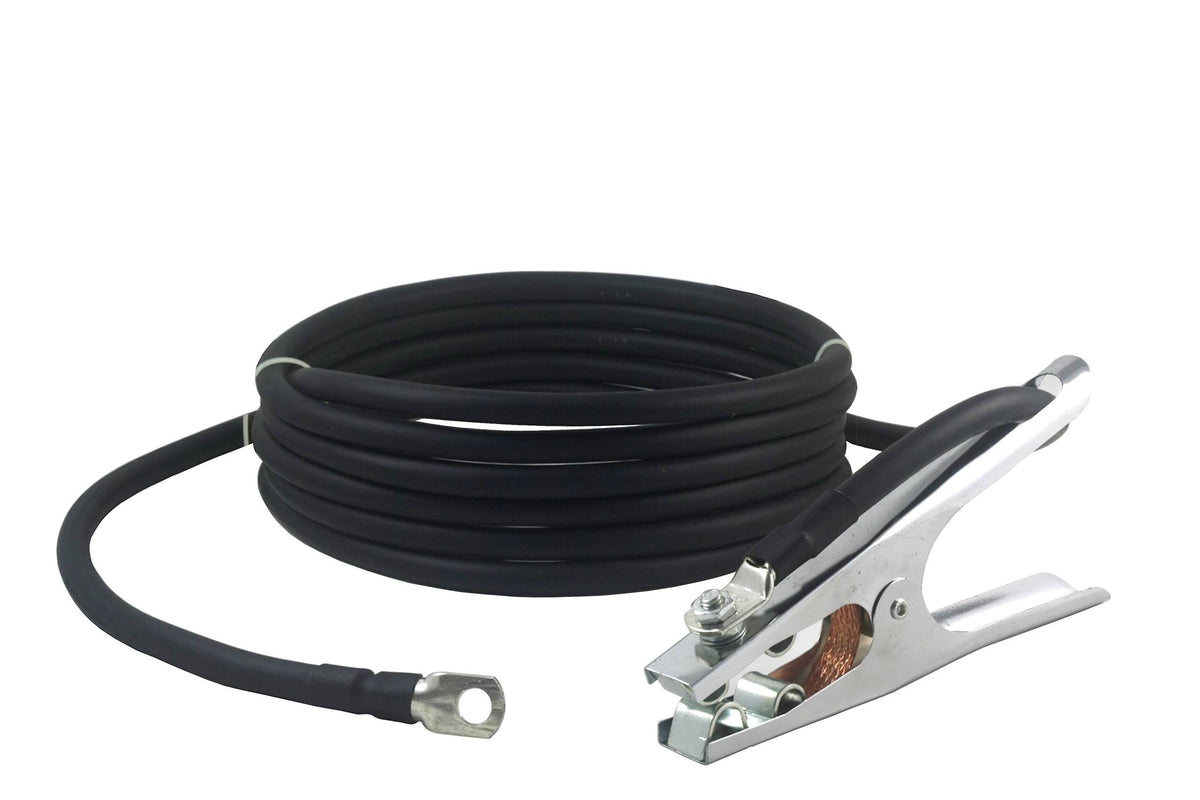 300 Amp Ground Clamp Welding Lead Terminal Lug Connector #1 AWG Cable 25 Feet W7376