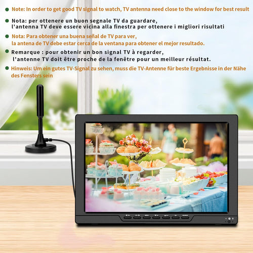 13.3 Inch Portable TV with ATSC Digital TV, Rechargeable Battery, HDMI Input A956